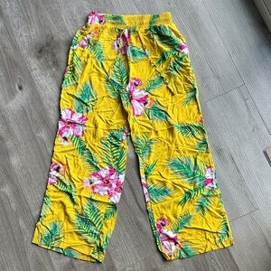 🌺🌸Sunny Floral Wide Leg Pants in Yellow